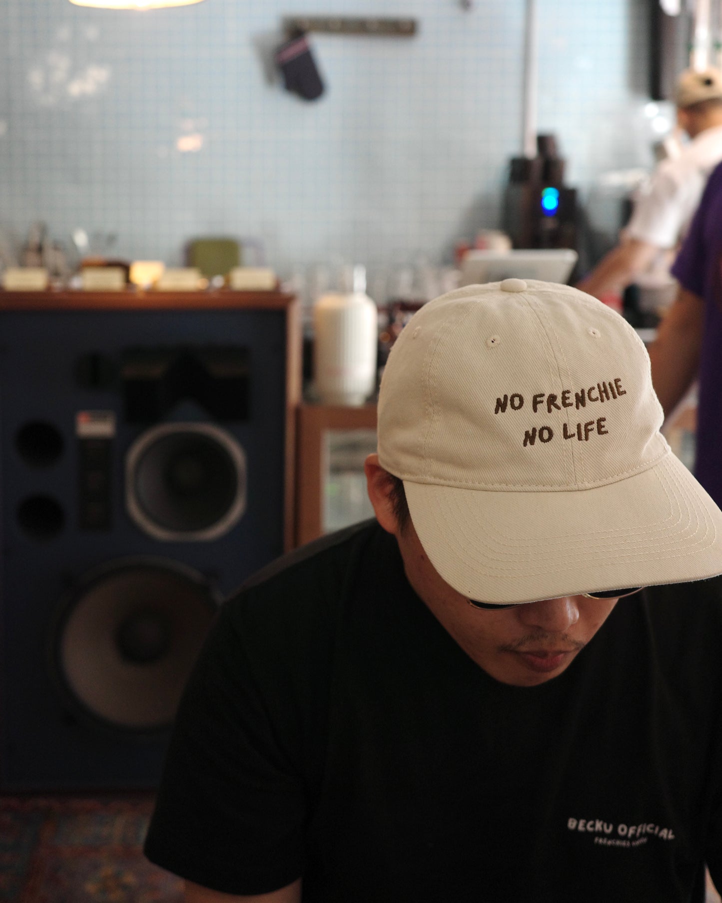 Becku No Frenchie No Life Baseball Cap (Ivory)