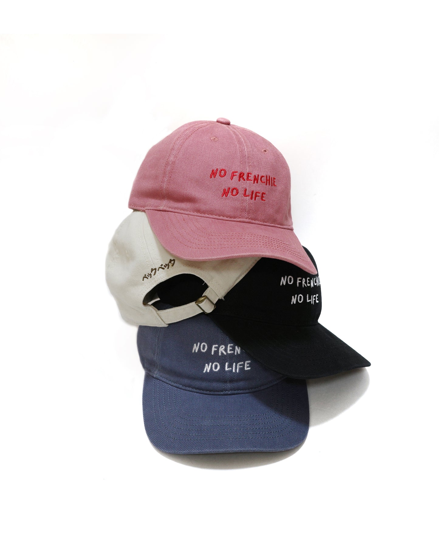 Becku No Frenchie No Life Baseball Cap (Ivory)