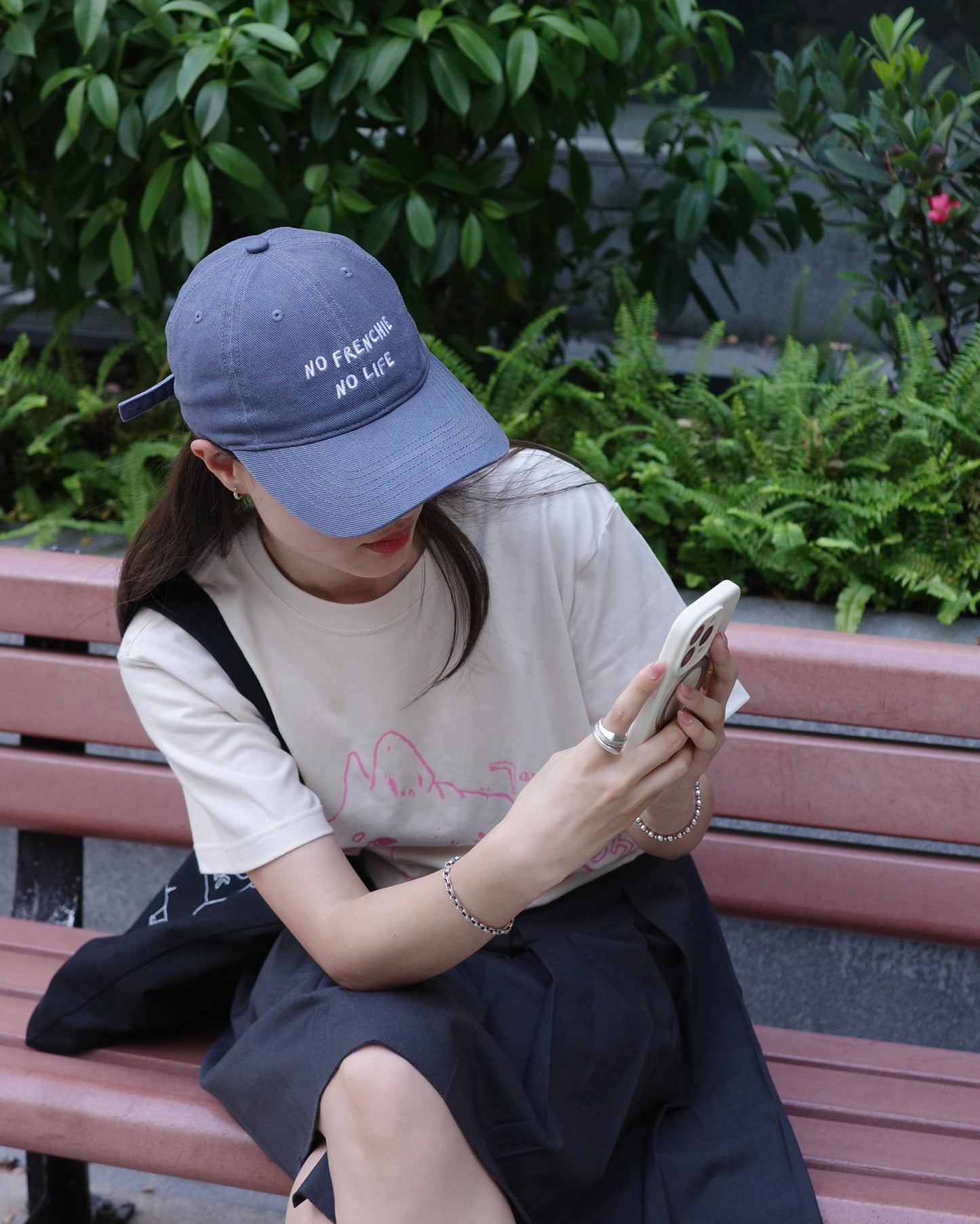 Becku No Frenchie No Life Baseball Cap (Blue)