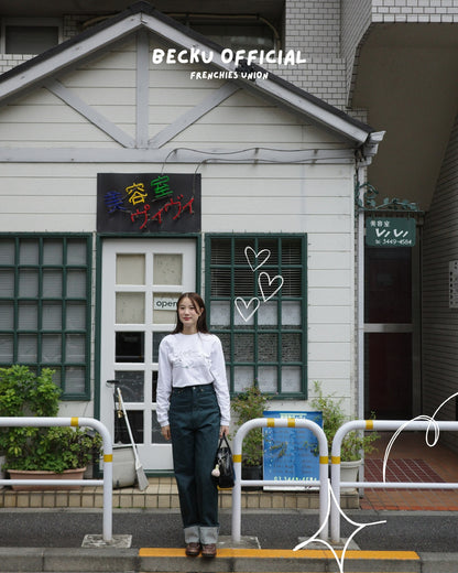 Sleepy ku Long Sleeve T-shirt (White)