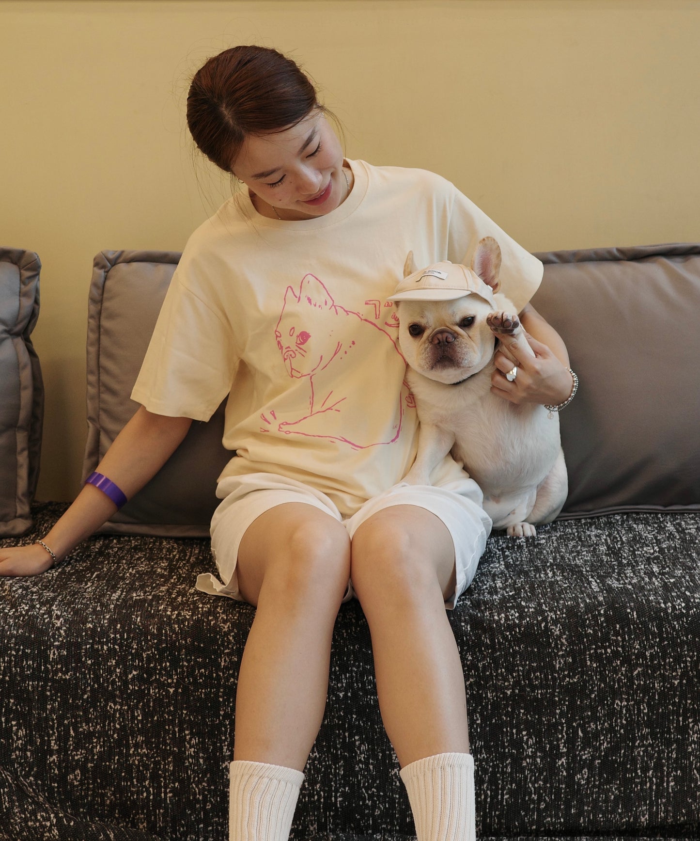 Becku Loop wheel T-shirt (Beige)