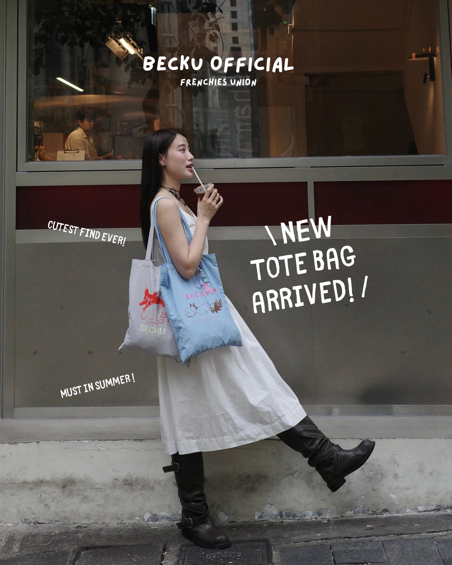 Becku Waterproof Tote Bag (Blue)